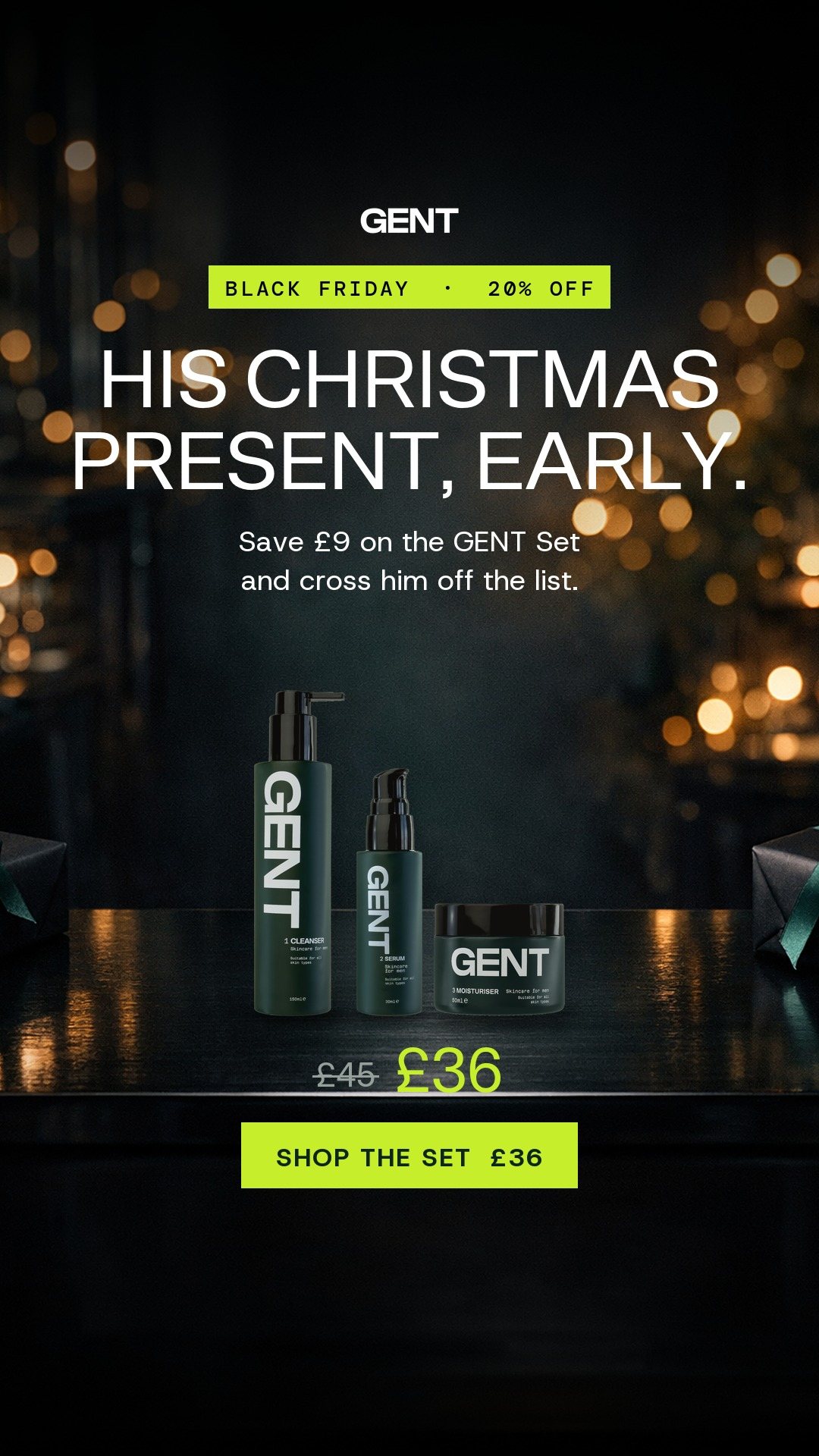 Story: His Christmas present, early. Save £9