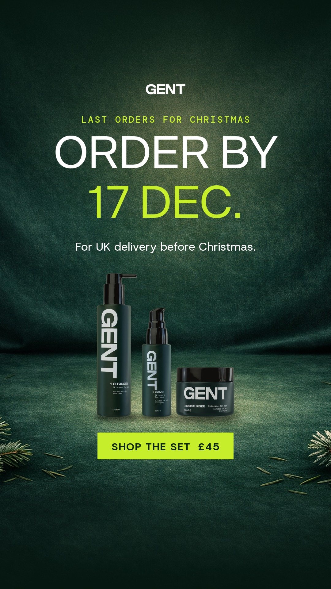 Story: Order by 17 Dec for UK delivery before Christmas
